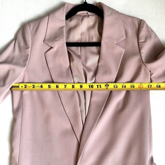 All Saints Pink Aleida Lightweight Tri Blazer Open Front Jacket Women’s Size 2 - Picture 8 of 13